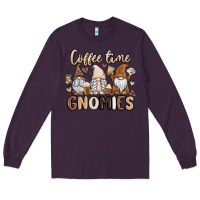 Plum coffee time gnomies Long Sleeve Tee - MaliasSmallBusiness