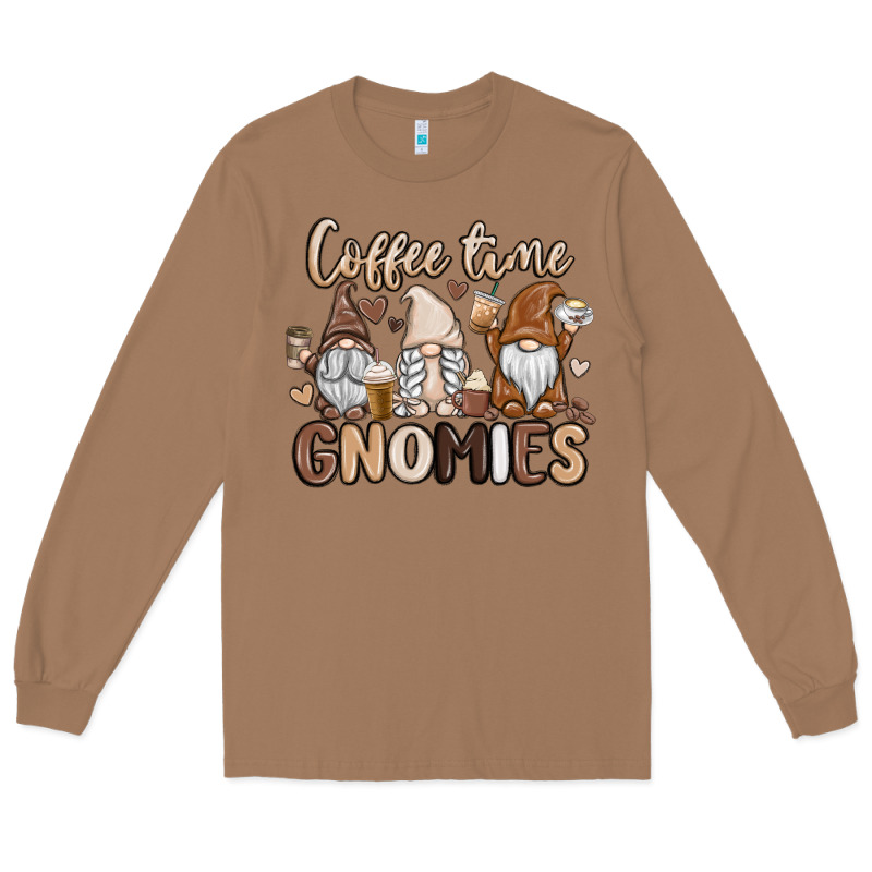 Coffee Time Gnomies Long Sleeve Tee by MaliasSmallBusiness | Teevron