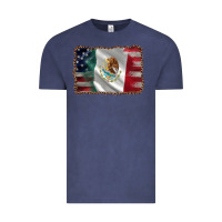 Mexico Flag And Usa Flag Vintage Tee | Teevron