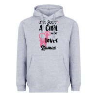 Heather Grey Just A Girl Who Loves Llamas I Love Llamas Heavyweight Hoodie - Bettercallsaul