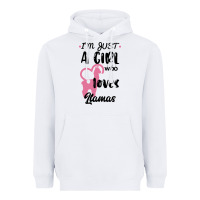 White Just A Girl Who Loves Llamas I Love Llamas Heavyweight Hoodie - Bettercallsaul