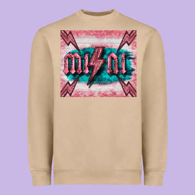 Western Mini Pink Glitter Heavyweight Sweatshirt Designed By Barkaloodesign