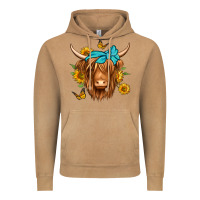 Vintage Camel sunflower long haired cow Vintage Hoodie - Jasminsmagicworld