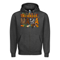Charcoal Heather thankful mama bbs Zipper Hoodie - BundleAndBundleShop