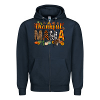 Navy thankful mama bbs Zipper Hoodie - BundleAndBundleShop