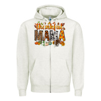 Oatmeal Heather thankful mama bbs Zipper Hoodie - BundleAndBundleShop