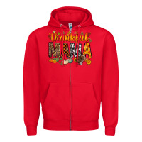Red thankful mama bbs Zipper Hoodie - BundleAndBundleShop