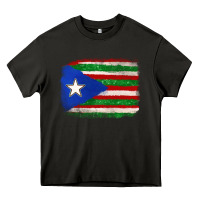 Asphalt Mexico and Puerto Rico Flag Heavy Core Tee - texasbilliewilder
