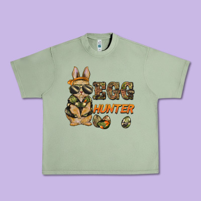 Easter Egg Hunter Rabbit Bunny Urban Heavy Tee Designed By Barkaloodesign