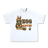 White easter egg hunter rabbit bunny Urban Heavy Tee - BarkalooDesign