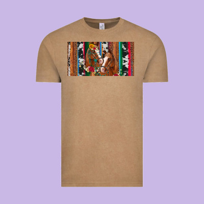 Western Horses Gemstone Horse Cowhide Leopard Floral Background Licens Vintage Tee Designed By Artiststas