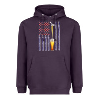 Plum American Flag Beer Heavyweight Hoodie - Bettercallsaul