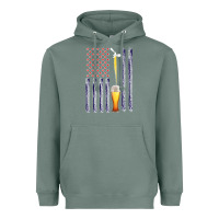 Sage American Flag Beer Heavyweight Hoodie - Bettercallsaul