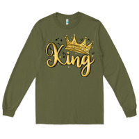 Army Green king Long Sleeve Tee - MaliasSmallBusiness