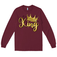Burgundy king Long Sleeve Tee - MaliasSmallBusiness