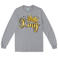 Heather Grey king Long Sleeve Tee - MaliasSmallBusiness