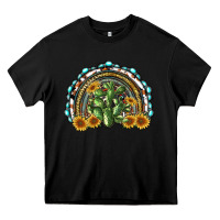 Black western rainbow with cactus Heavy Core Tee - RanaPortraitStore