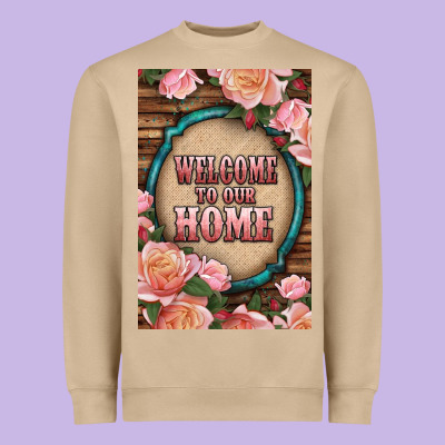 Western Welcome To Our Home Heavyweight Sweatshirt Designed By Lillyallendesigns