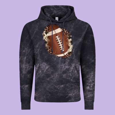 Football Cowhide Leopard Patch Vintage Hoodie Designed By Jahusdesignshop