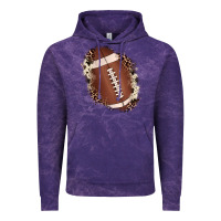 Cloud Purple football cowhide leopard patch Vintage Hoodie - JahusDesignShop