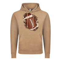 Vintage Coffee football cowhide leopard patch Vintage Hoodie - JahusDesignShop