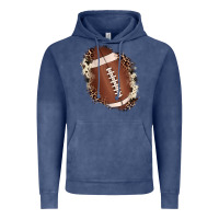 Vintage Denim football cowhide leopard patch Vintage Hoodie - JahusDesignShop