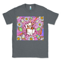 Charcoal Heather Easter Bunny Classic Tee - CowhideDigitalArt