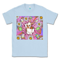 Dusty Blue Easter Bunny Classic Tee - CowhideDigitalArt