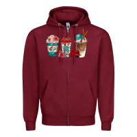 Burgundy western baseball coffee cups bbs Zipper Hoodie - BundleAndBundleShop