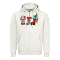 Oatmeal Heather western baseball coffee cups bbs Zipper Hoodie - BundleAndBundleShop