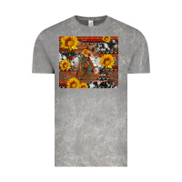 Cloud Rock western horse with sunflowers and aztec leopard cowhide Vintage Tee - Artiststas