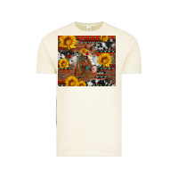 Western Horse With Sunflowers And Aztec Leopard Cowhide Vintage Tee | Teevron