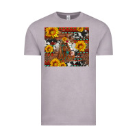 Vintage Zinc western horse with sunflowers and aztec leopard cowhide Vintage Tee - Artiststas