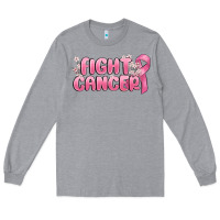 Heather Grey nobody fights alone Long Sleeve Tee - MaliasSmallBusiness