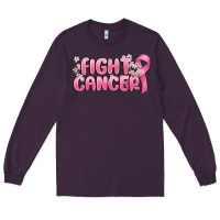 Plum nobody fights alone Long Sleeve Tee - MaliasSmallBusiness