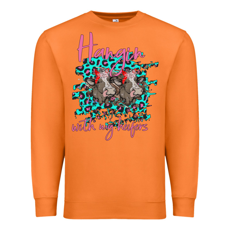 Hangin With My Heifers Premium Sweatshirt by Bettercallsaul | Teevron