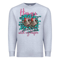 Heather Grey Hangin With My Heifers Premium Sweatshirt - Bettercallsaul