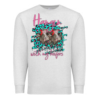 Oatmeal Heather Hangin With My Heifers Premium Sweatshirt - Bettercallsaul