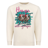 Sandshell Hangin With My Heifers Premium Sweatshirt - Bettercallsaul