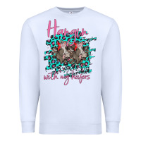 White Hangin With My Heifers Premium Sweatshirt - Bettercallsaul