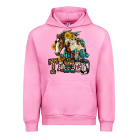 Fuchsia Pink can't be tamed horse Urban Hoodie - OliviaCreatesArt