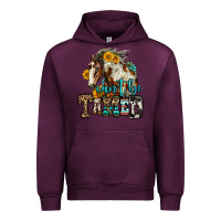 Mauve Wine can't be tamed horse Urban Hoodie - OliviaCreatesArt