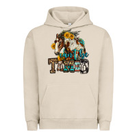 Pigment French Oak can't be tamed horse Urban Hoodie - OliviaCreatesArt