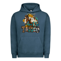Pigment Midnight Navy can't be tamed horse Urban Hoodie - OliviaCreatesArt