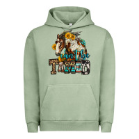 Pigment Oil Green can't be tamed horse Urban Hoodie - OliviaCreatesArt