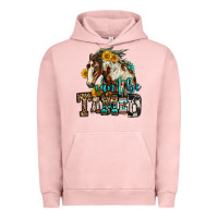 Pigment Salmon can't be tamed horse Urban Hoodie - OliviaCreatesArt
