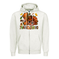Oatmeal Heather my first thanksgiving with turkey bbs Zipper Hoodie - BundleAndBundleShop