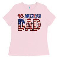 Bubblegum Pink all american dad Ladies Tee - Zillion Design Studio
