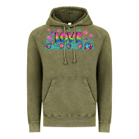 Vintage Olive lgbt love with hearts and stars Vintage Hoodie - AdoDesignShop