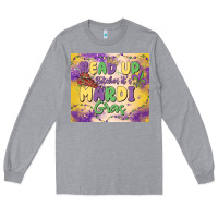 Heather Grey bead up bitches it's mardi gras Long Sleeve Tee - MaliasSmallBusiness